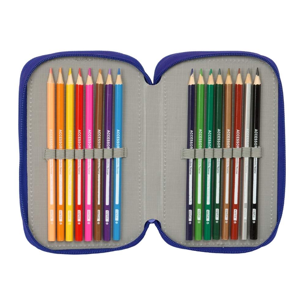 Plumier Triple Azul Rojiblanco image number null